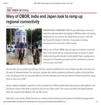  Wary of OBOR,